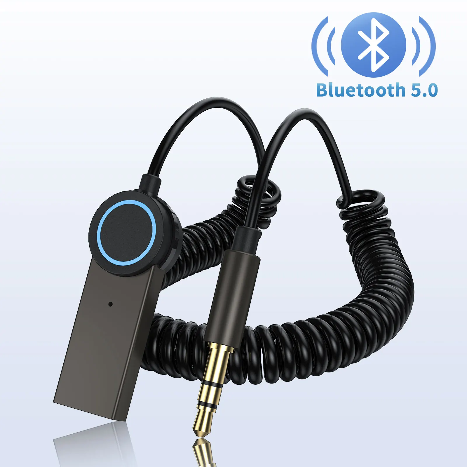 

Приемник Suntaiho Bluetooth 5,0 с разъемом 3,5 мм, AUX-адаптер, автомобильный беспроводной приемник для аудио и музыки для автомобиля, Bluetooth-передатчик
