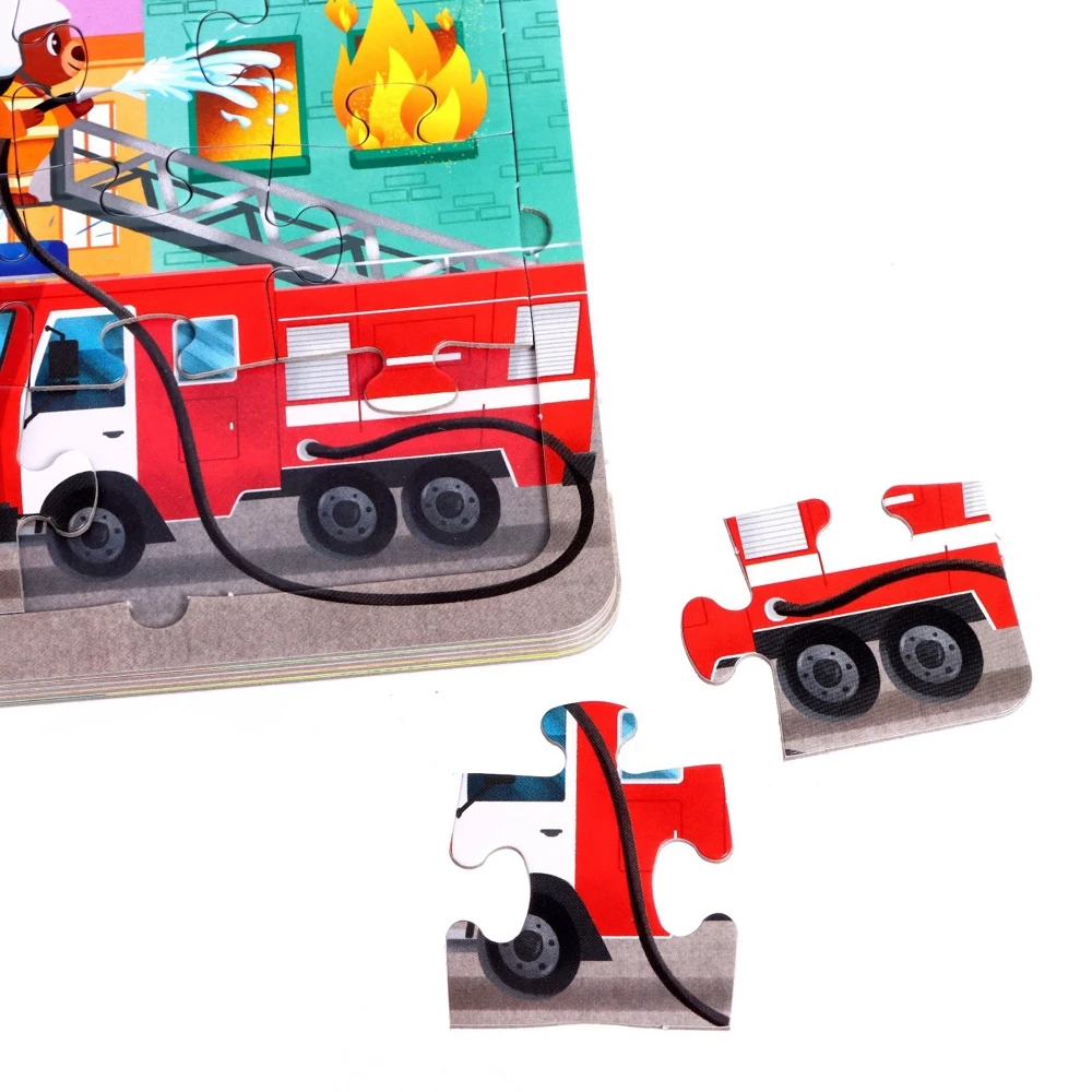 Книга картонная с пазлами &quotПолезные машины&quot 12 стр. 7118625 |