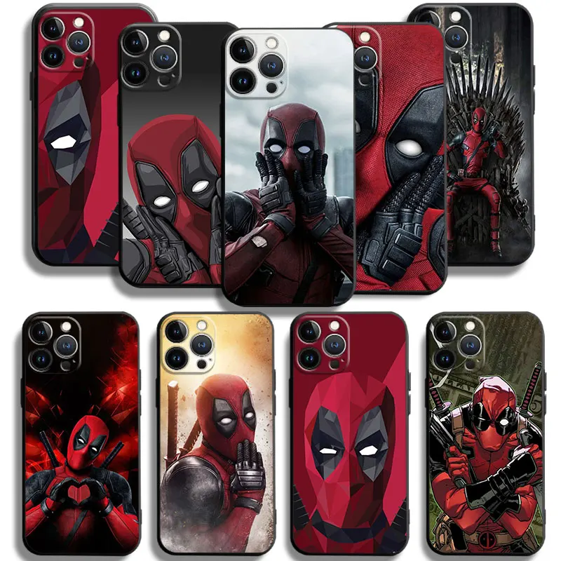 

Marvel Deadpool For iPhone 14 13 12 11 Pro X XR XS Max 8 Plus Mini Silicon Case