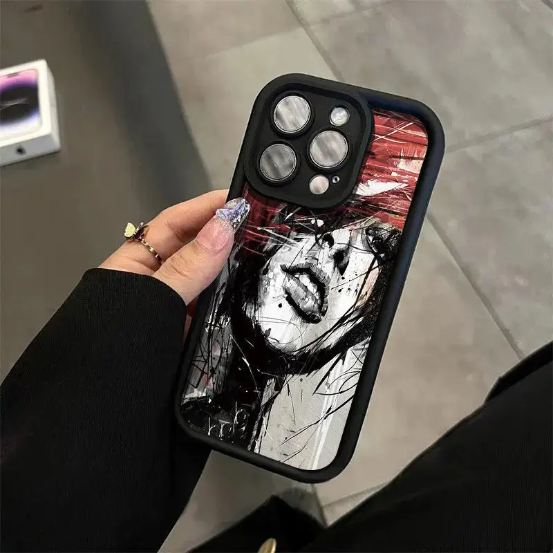 Модный чехол Lmage Girl для телефона iPhone 16 15 14 13 12 11 Pro Max XS XR X 7 8 Plus SE 2022 противоударные