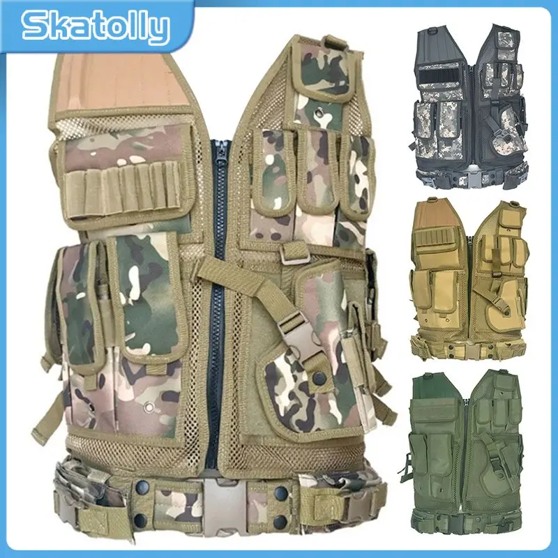 

Army Tactical Equipment Military Molle Vest Hunting Armor Vest Airsoft Gear Paintball Combat Protective Vest For CS Wargame 8