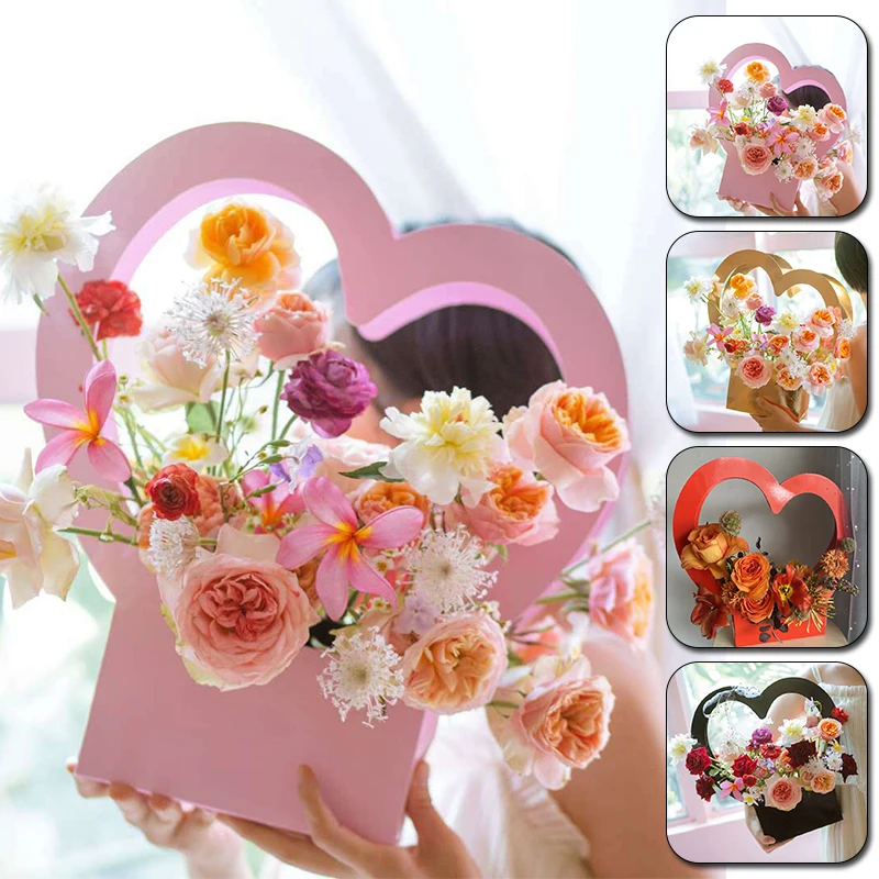Romantic Packing Paper Box For Women Gift Basket Kraft Bags Gift Wrapping Paper Valentine's Day Decor