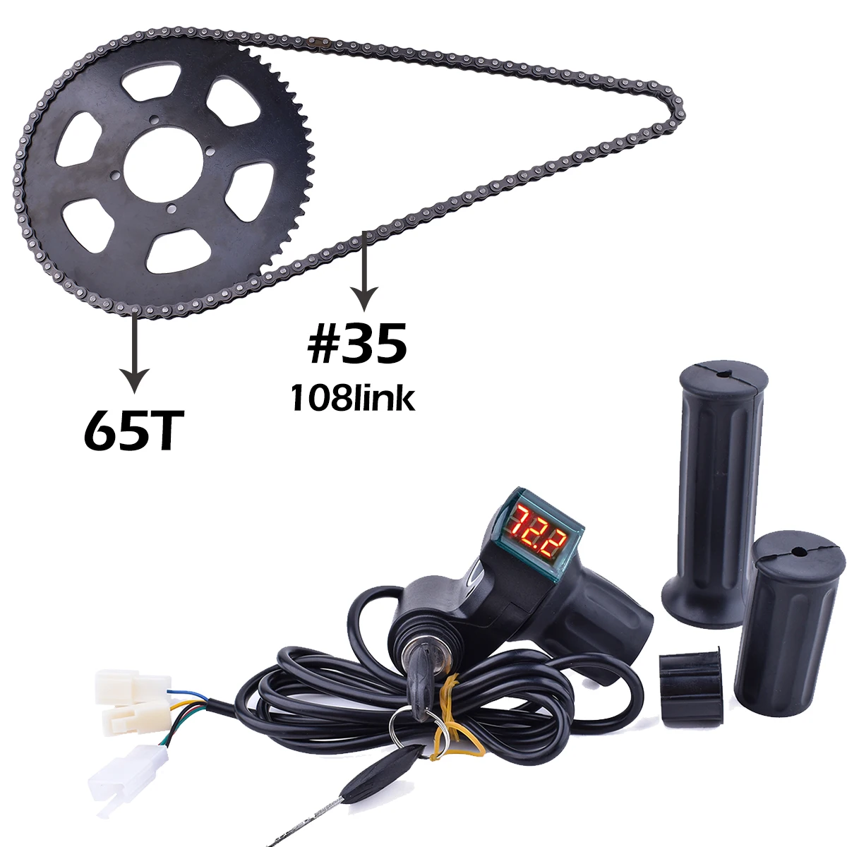 Фото Kunray KR5V Электрический BLDC мотор наборы 72V 5000W двигатель для Go Karts/скутер/электрический мотоцикл DIY система двигателя №5