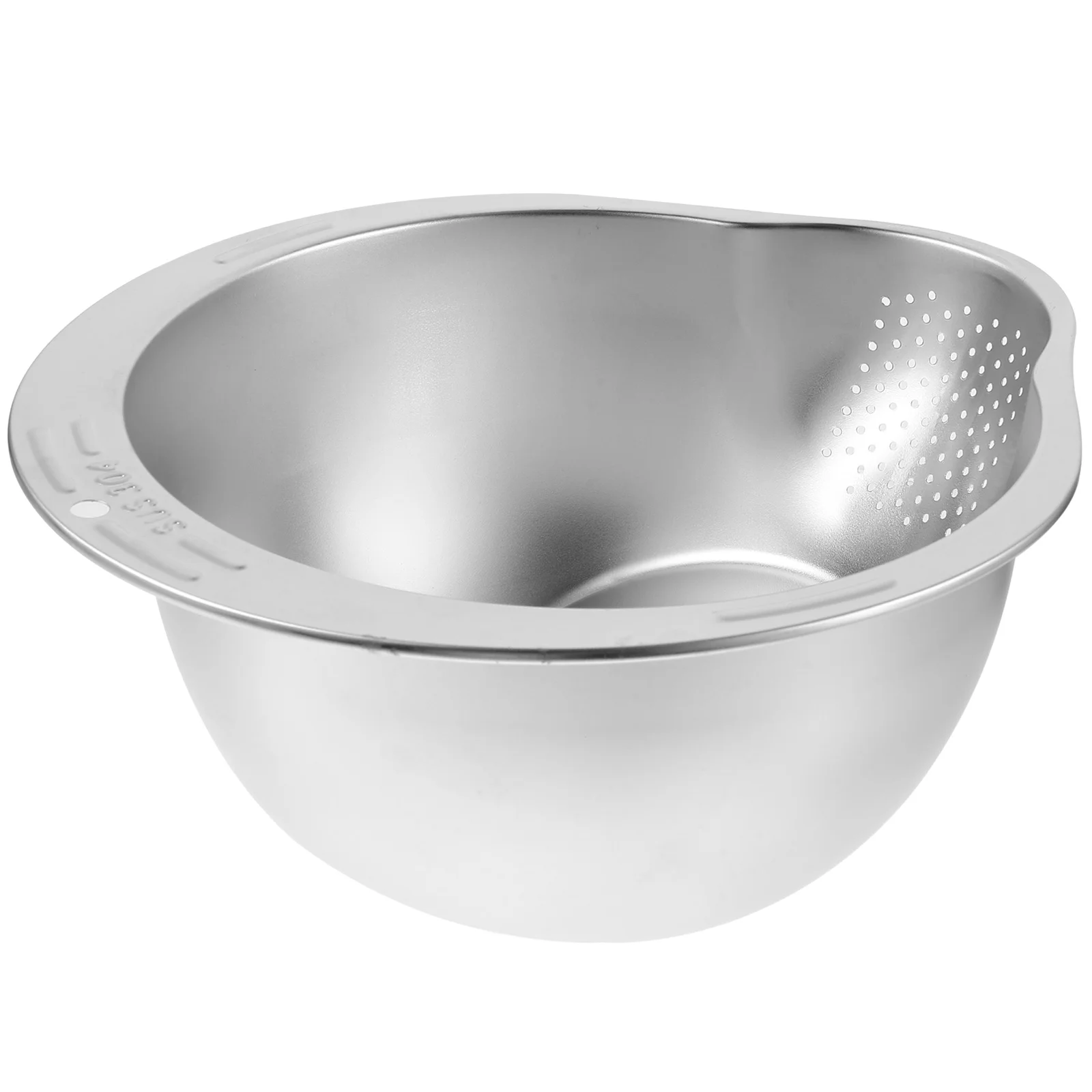

Colander Stainless Steel Rice Bowl Fine Mesh Drainer Strainer Salad Metal Rinser Basin
