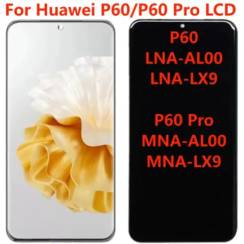AMOLED 6,67 "оригинальный для Huawei P60 ProMNA-AL00 LCD дисплей с рамкой сенсорный экран дигитайзер в сборе запасные части