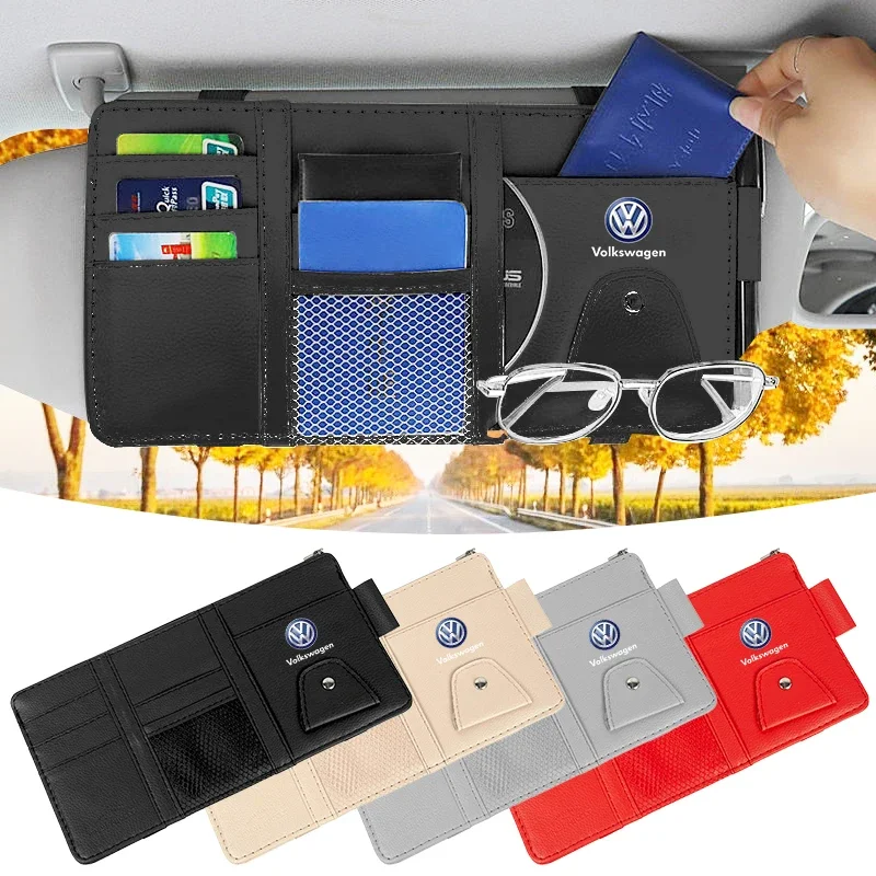 Автомобильный органайзер для солнцезащитного козырька с несколькими карманами