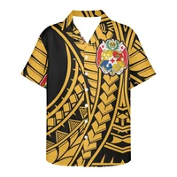 tonga polynesia tribe tattoo printing mens shirts spring and summer 2022 clothes short sleeved v neck plus size mens shirts