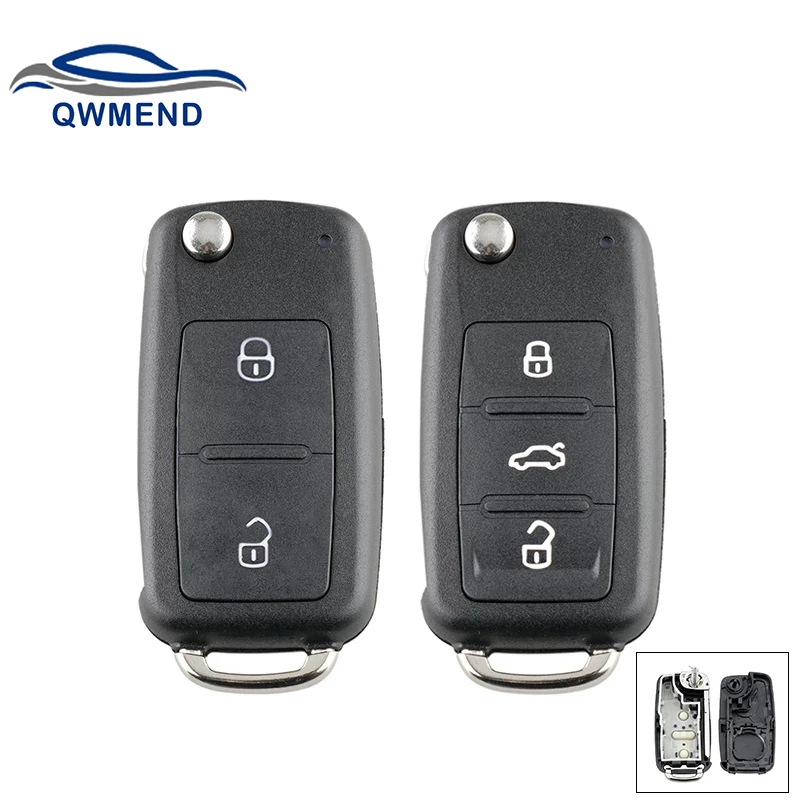Запасные 2/3 кнопки QWMEND для Skoda Octavia VW Volkswagen Golf Mk6 Tiguan Polo Passat CC SEAT