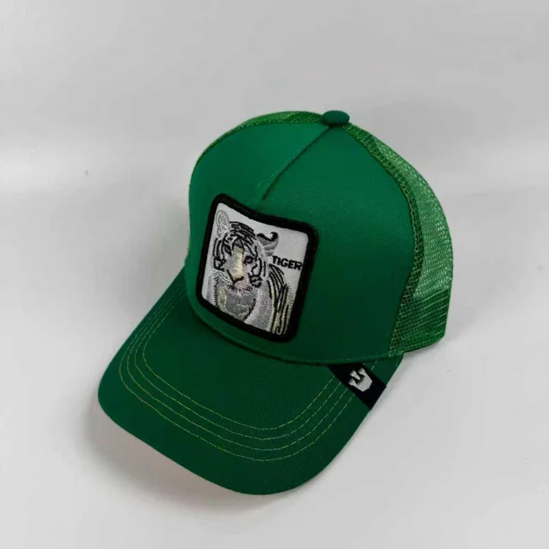 Фото Goorin Bros The Original Trucker The Tiger Goat Grey Bass Мужские зимние кепки Мягкая бейсболка с животными Черная шапка Кепки №3