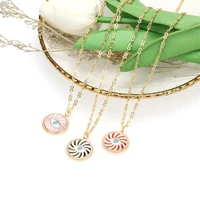 2022 new arrival necklace colorful enamel cz evil eye fashion jewelry for women high quailty copper gold plated choker necklace