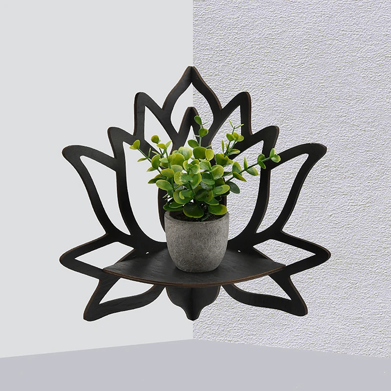 Хрустальный Подсвечник В Виде Лотоса 1 Шт. Настенная Плавающая Каменная Полка