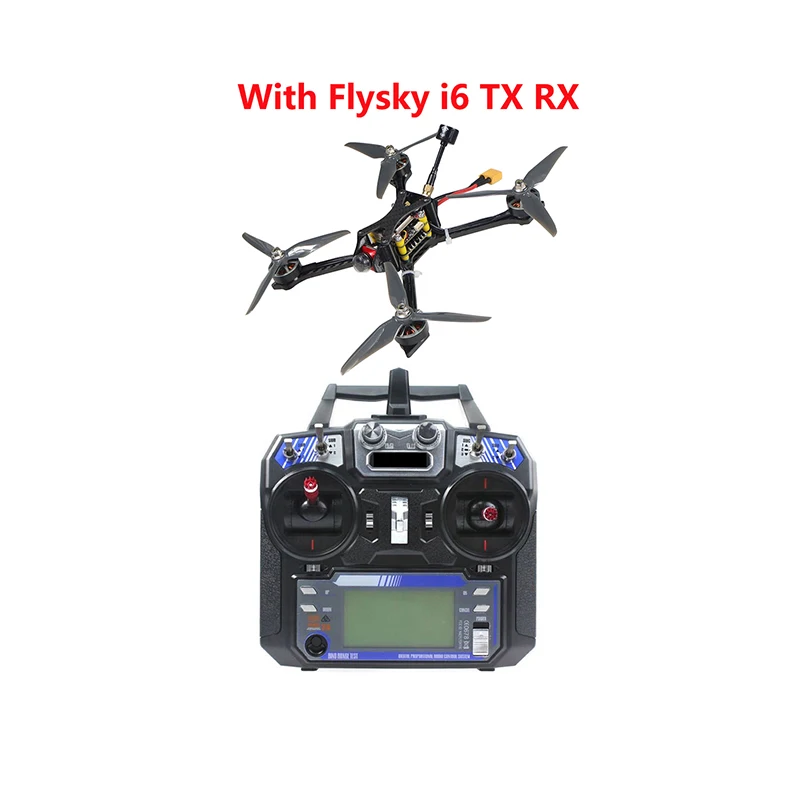 Drone DIY JS5 5inch 210m Frame Kit With 2306 2400KV Brusless Motor  3-4S Battery Flysky FS-i6 6CH Radio Transmitter FPV