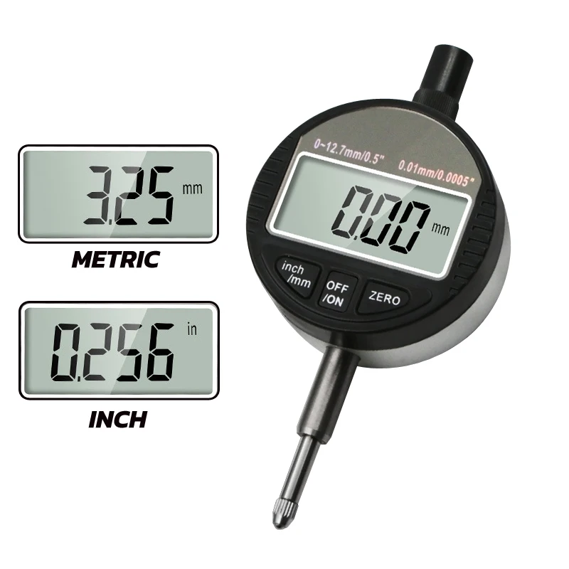 

Industrial High Precision Digital Indicator 0-12.7mm 0.01mm For Measuring Instrument Electronic Micrometer Dial Indicator Gauge
