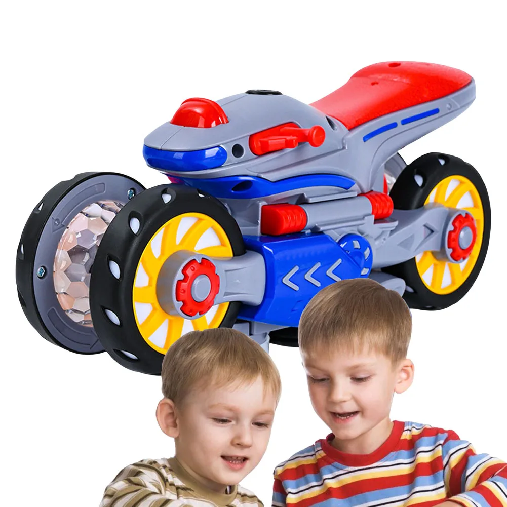 Модель мотоцикла с автоматически вращающимися колесами со светодиодной