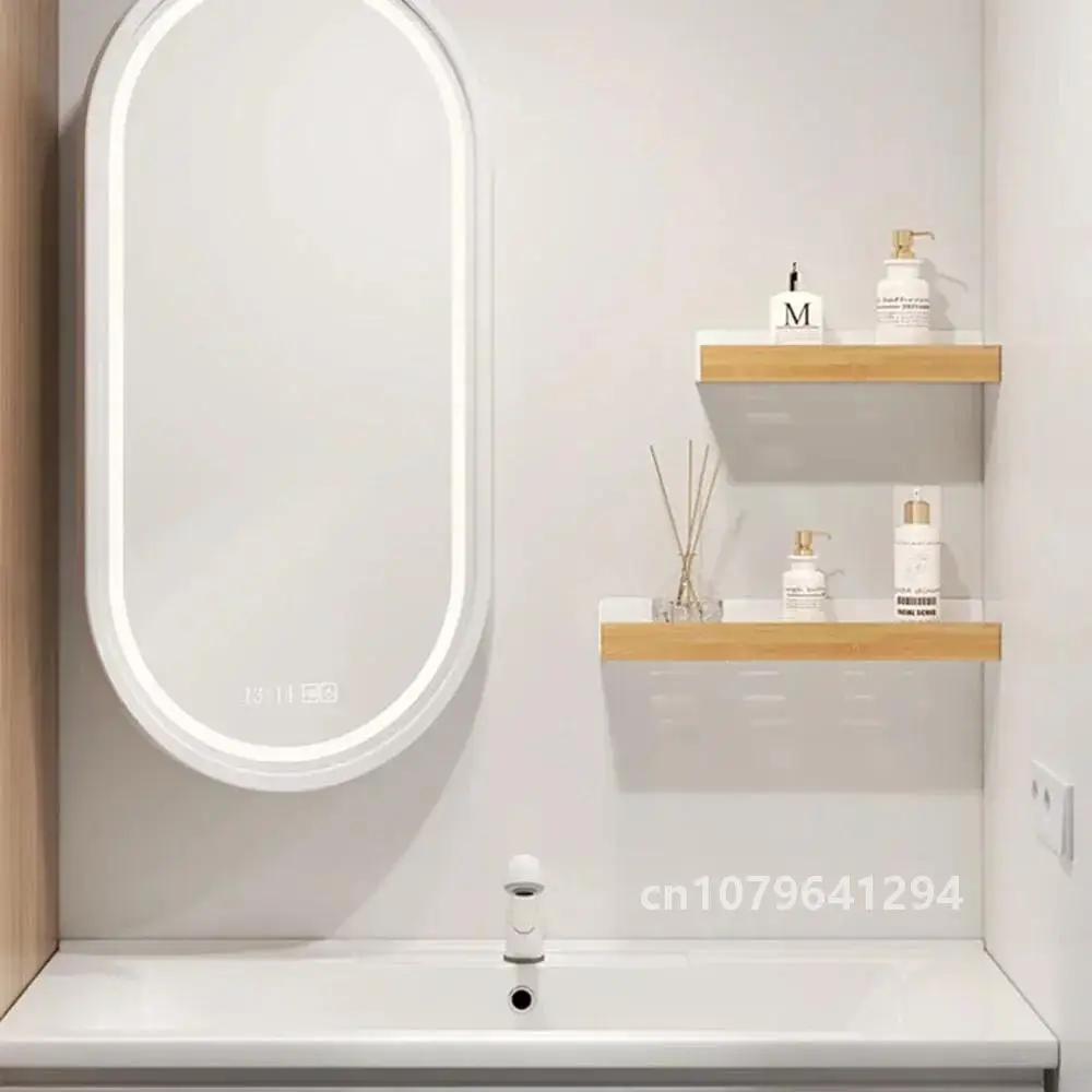 Деревянная настенная полка-держатель для ванны душа угловая полка хранения