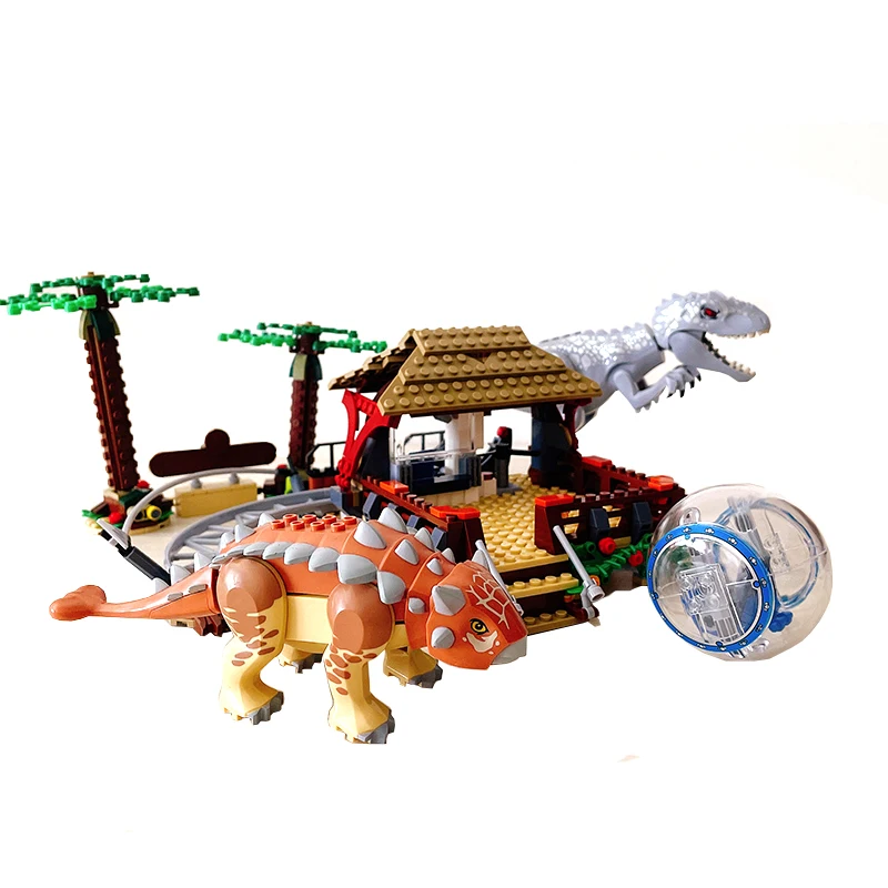 2022 Jurassic Dinosaur Gyrosaurus Ankylosaurus Toothless Pterosaur Escape Animal Park Bricks Toys For Children Christmas Gift |