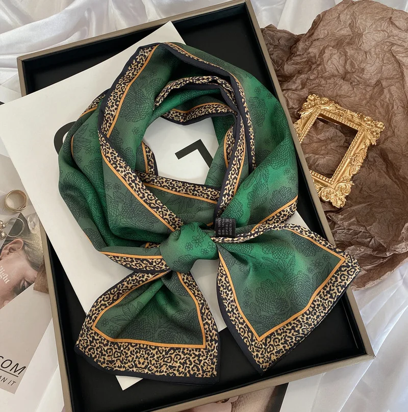 

Роскошный шелковый шарф для женщин дизайнерские печатные шарфы ленты модные повязки для волос шелковая повязка на голову китайские шарфы ж...