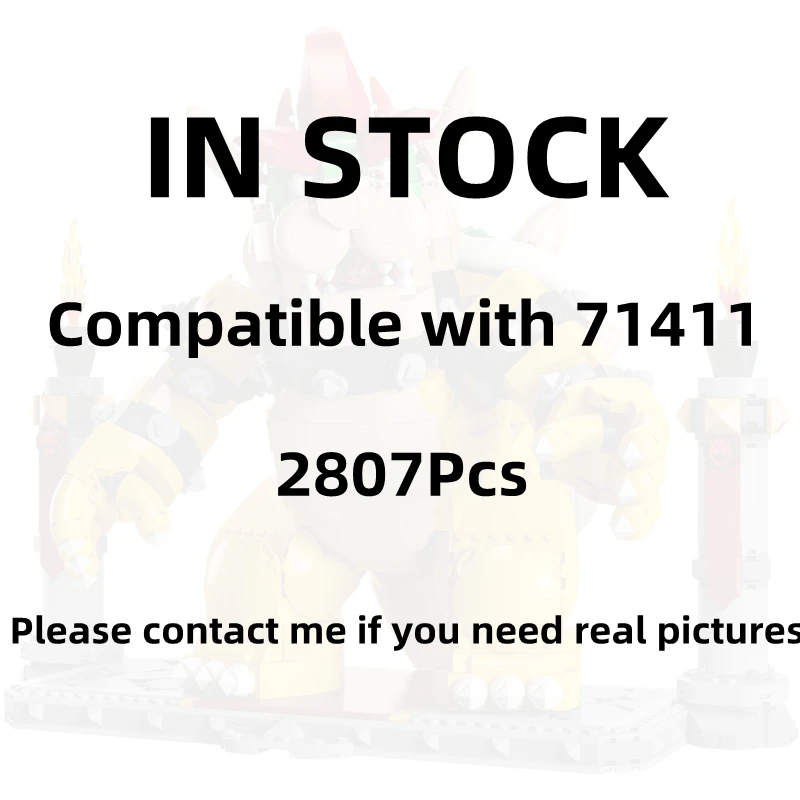 

2807 детали, Детский конструктор «Могучий Bowser»