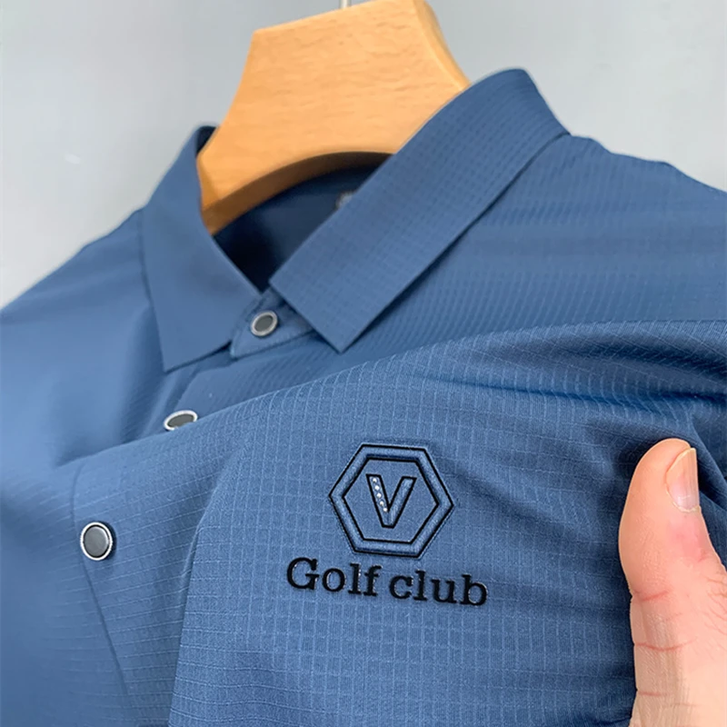 Футболка мужская с коротким рукавом жаккардовая рубашка-поло из вискозы