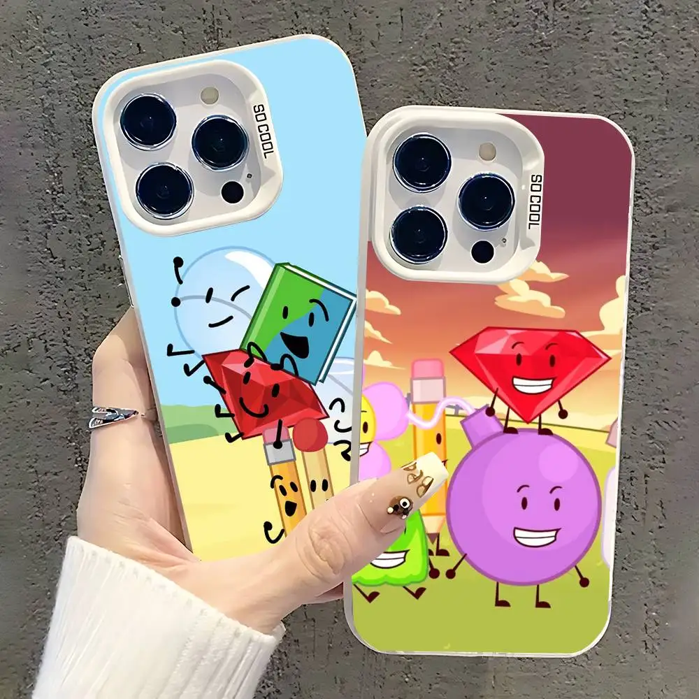 Фото Чехол для телефона B-BFDI x II для iPhone 17, 16, 15, 14, 13, 12, 11, Pro, Max, Plus, SE, Air, Mini, противоударный, белый, IMD. №1