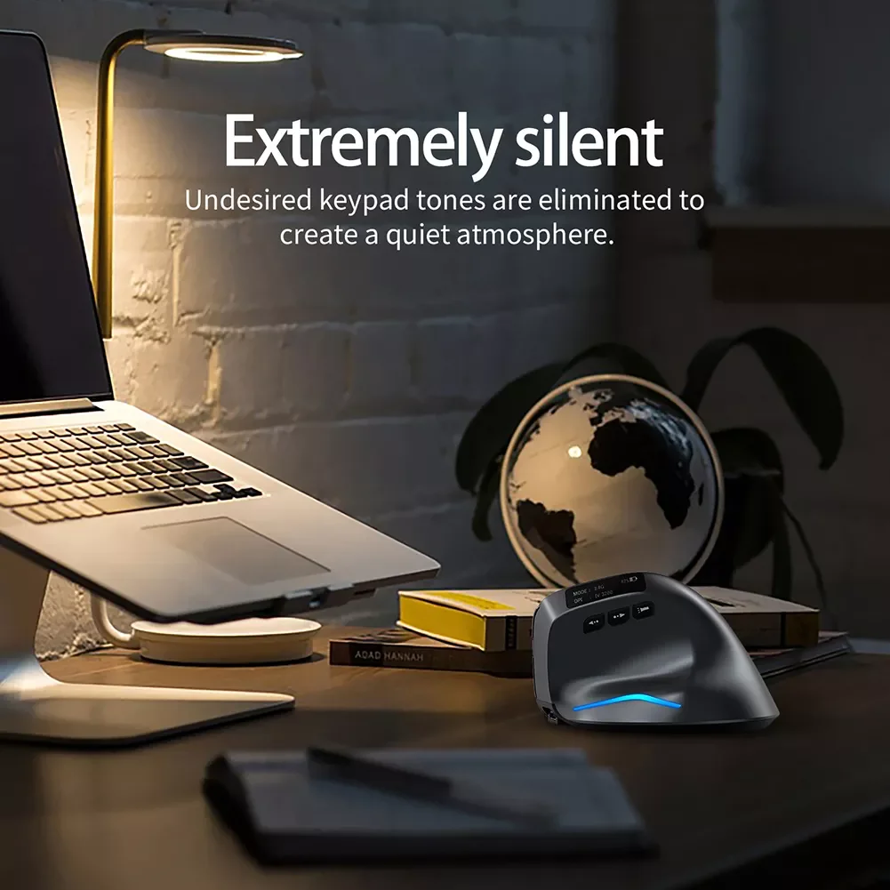 

F-26C Vertical Gamer Mice Ergonomic 3200DPI Vertical Gaming Mouse 8 Buttons 2.4G Rechargeable for PC Laptop for Office Home