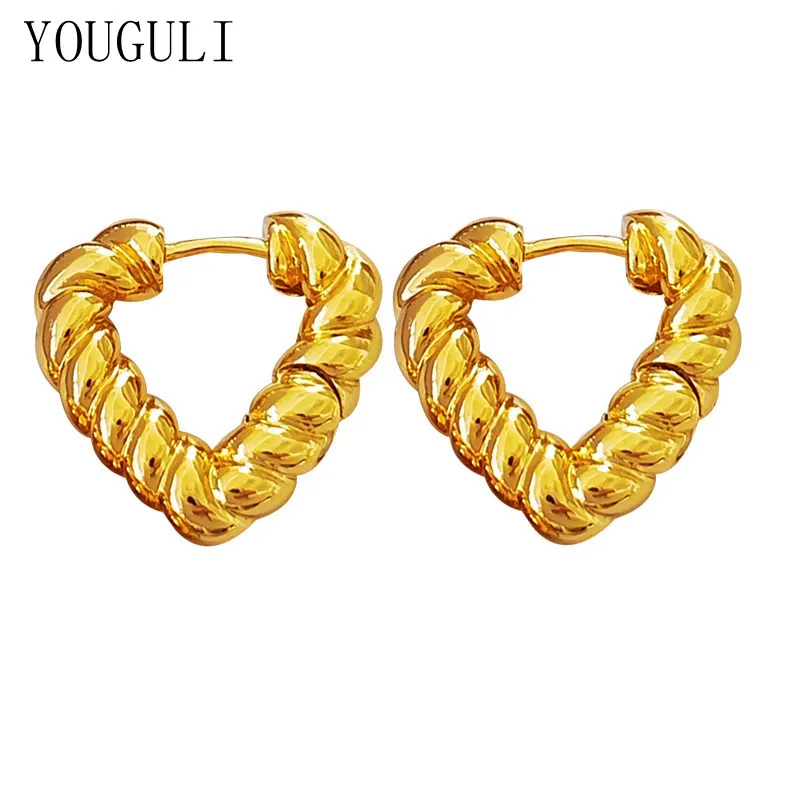 

Modern Jewelry Heart Earrings Popular Design Vintage Temperament Hot Selling Metal Earrings For Women Gifts