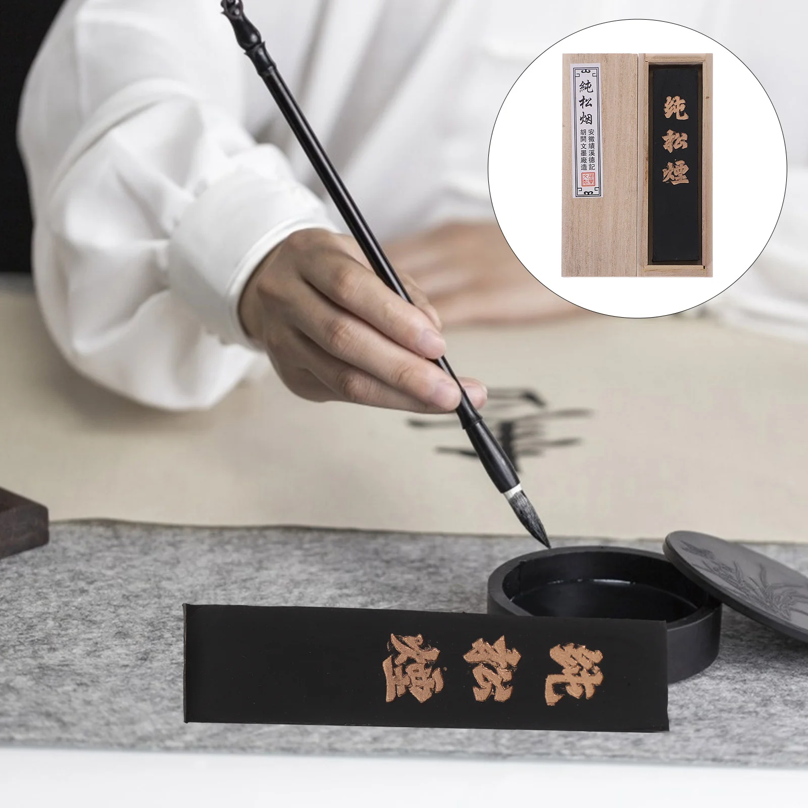 

Ink Calligraphy Stick Painting Chinese Strip Tool Sumi Inkstone Japanese Block Soot Stones Taditional Traditional E Ancient Pen