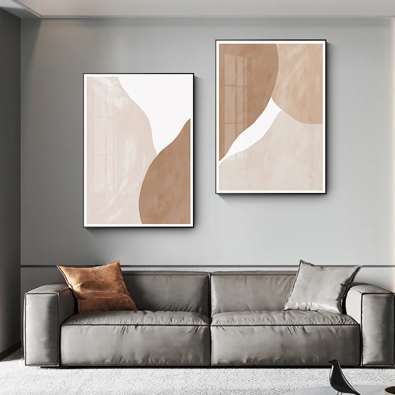 

Framed Abstract Oil Painting Modern Wall Art Printed Oil Painting On Canvas For Home Living Room Bedroom Retro Minimalist Mural