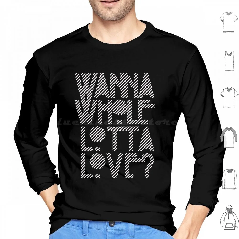 Толстовки с капюшоном Wanna Whole Lotta Love длинным рукавом Music Robert Plant Jimmy Page Zepelin Трафарет