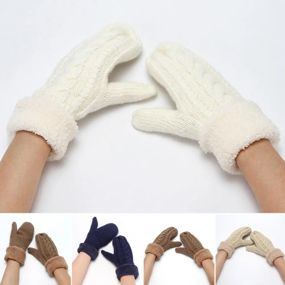 

Fashionable Women Gloves Universal Fleece Multicolor Women Full Finger Knit Padded Gloves Full Finger Gloves Keep Warm