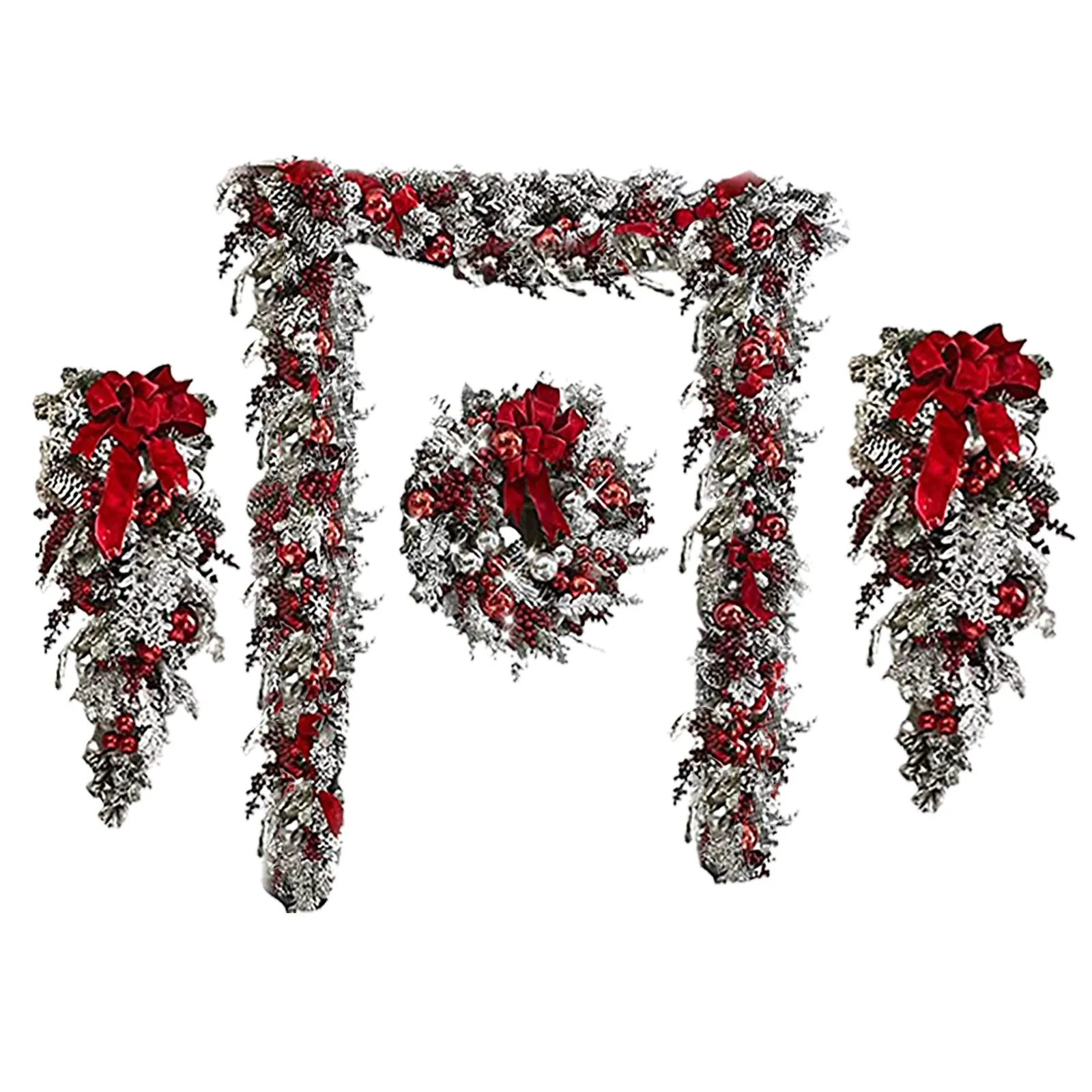 

All Season Garland Dead Christmas Ring Door Decorations Vine Cane Hanger Branches Pendant Christmas Christmas Leafy Wreath