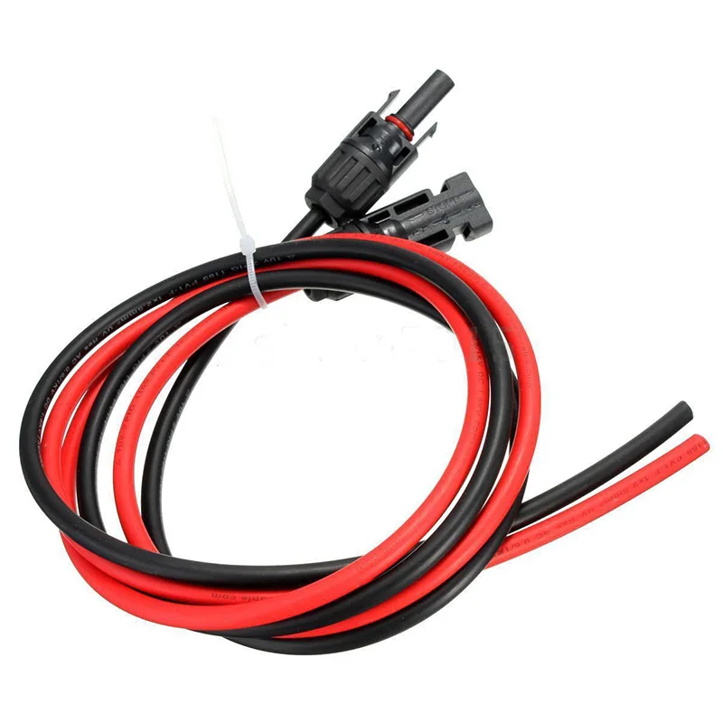 

1m 2.5mm2 SAE Solar Power Cable DC 1000V For Solar Panel Battery Station PV Male Female Connectors Junction Box Cable Wire