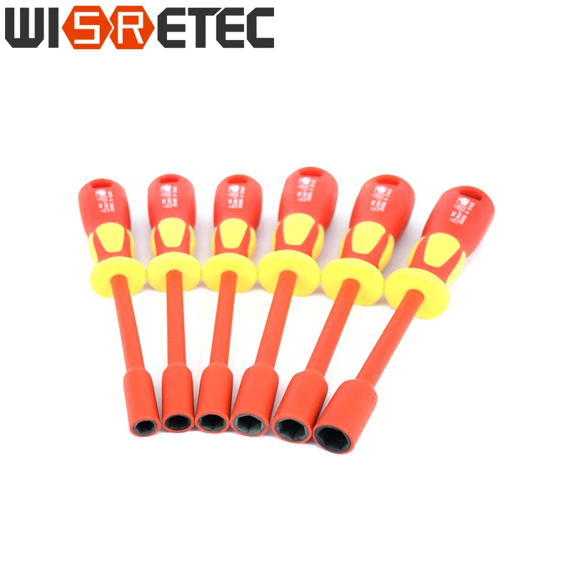 Insulated Tools Electrical 1000v Socket VDE Nut Driver M4-M13 IEC60900 Certification Insulating Tools Insulation Screwdriver