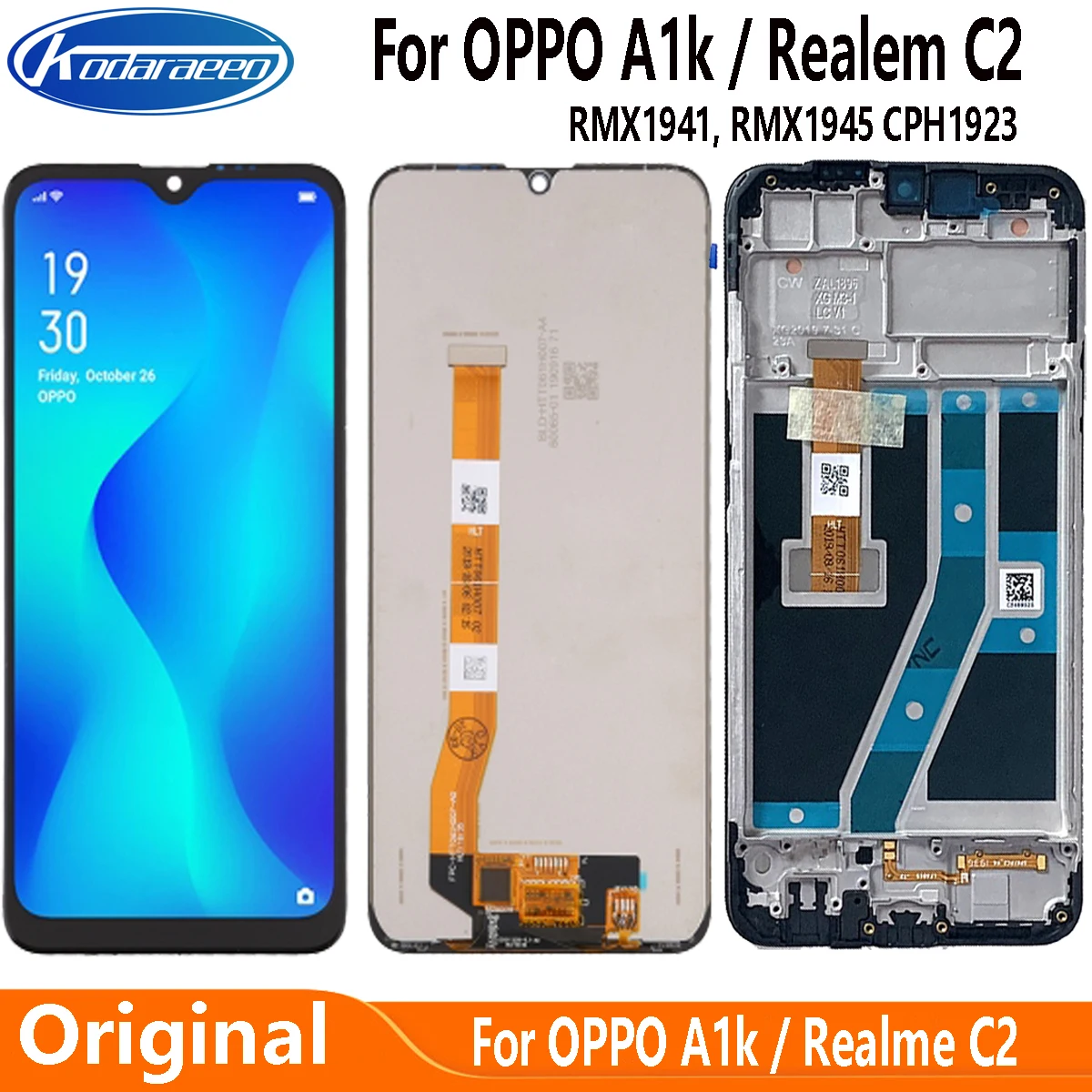 

6.1" Original For OPPO A1K CPH1923 LCD Display Touch Screen Replacement Digitizer Assembly For Realme C2 RMX1941 RMX1945 LCD