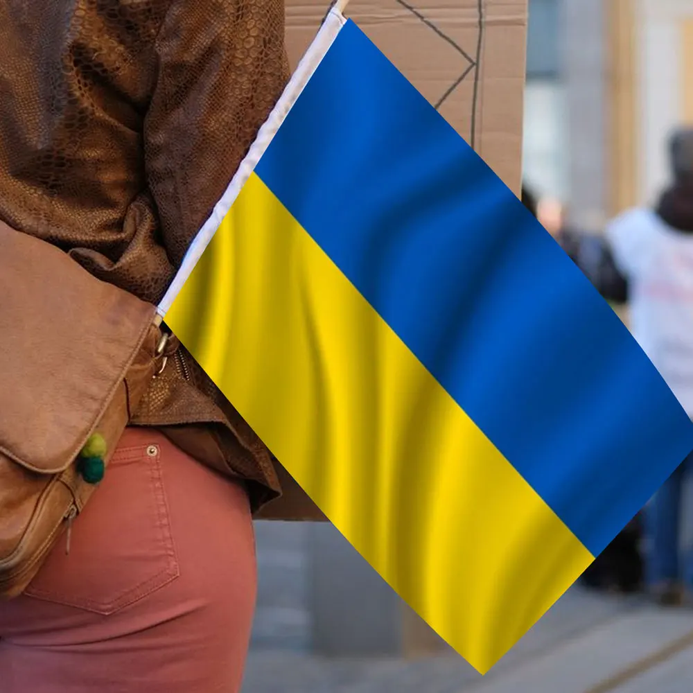 Украинский ручной машущий флаг 14x21 см Германия Франция Бразилия европейские