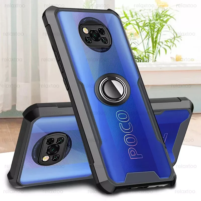 

clear acrylic armor shockproof coque for xiaomi pocox3 poco x3 pro nfc poko pocco little x 3 pro nfs case protective shell cover