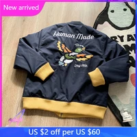 human made flying duck embroidery jacket high quality men women couple human made zipper jackets