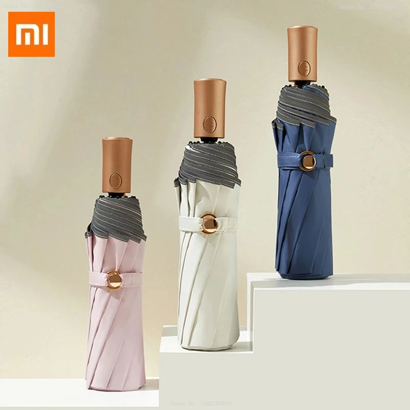 

Xiaomi automatic sunshade anti ultraviolet umbrella women's color safety reflective golf sun umbrella outdoor 10K umbrella