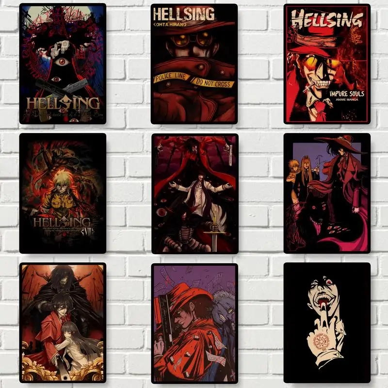 

Постер аниме Hellsing, плакат, принты, настенные картины, гостиная, украшение для дома, маленький