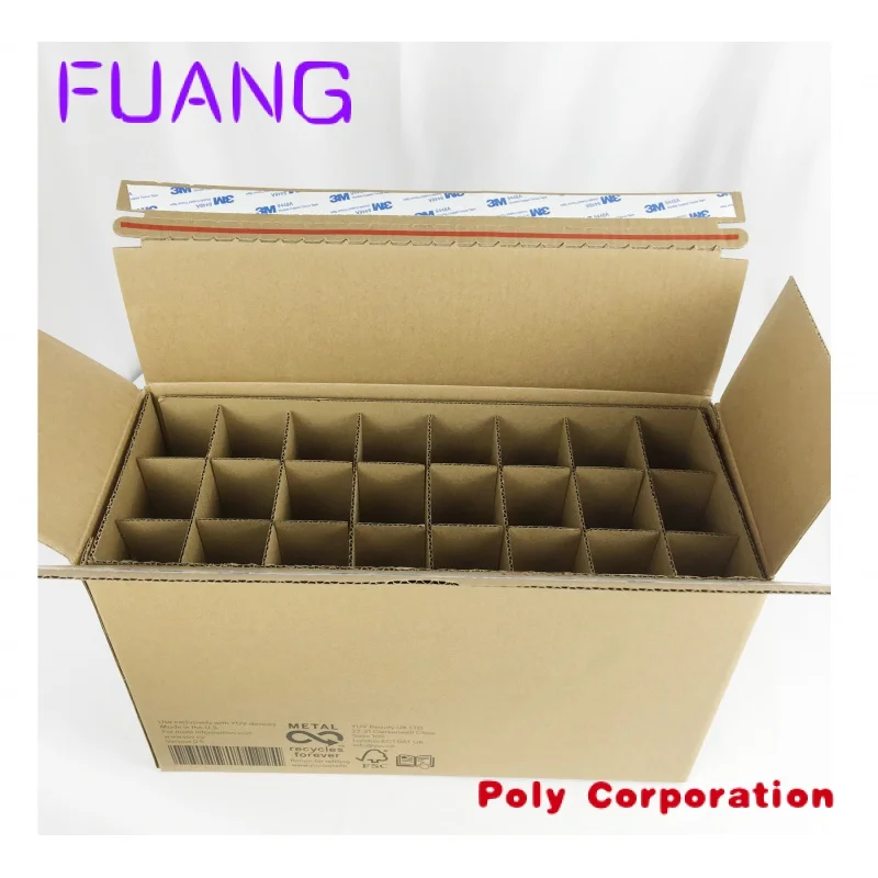 wholesale cardboard box packaging wine custom printed shipping box with dividers carton boxpacking box for small business