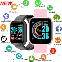 y68 smart watch heart rate blood pressure blood oxygen monitoring multi function reminder sleep monitoring