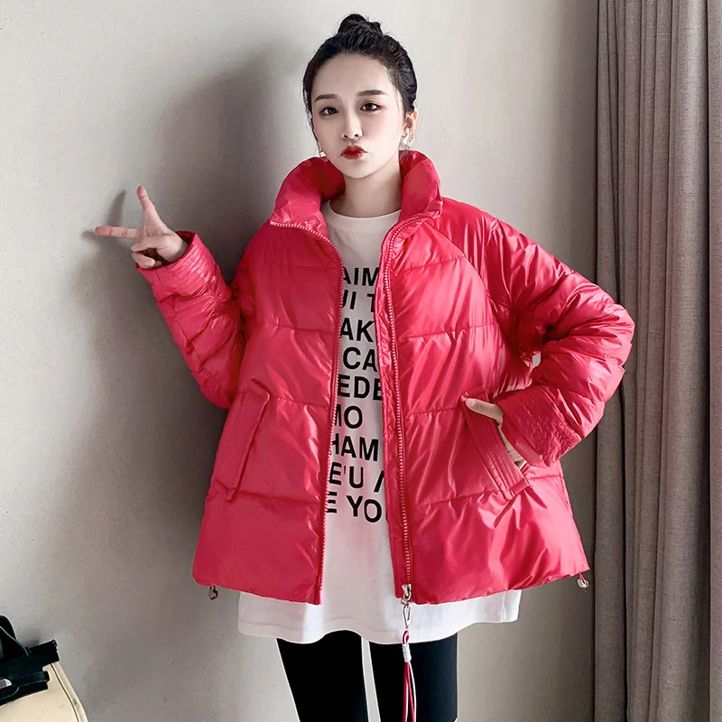 Autumn Winter Jacket Women 2022 Fashion A-line Down Cotton Padded Coat Female Clothing Casual Short Parkas Women