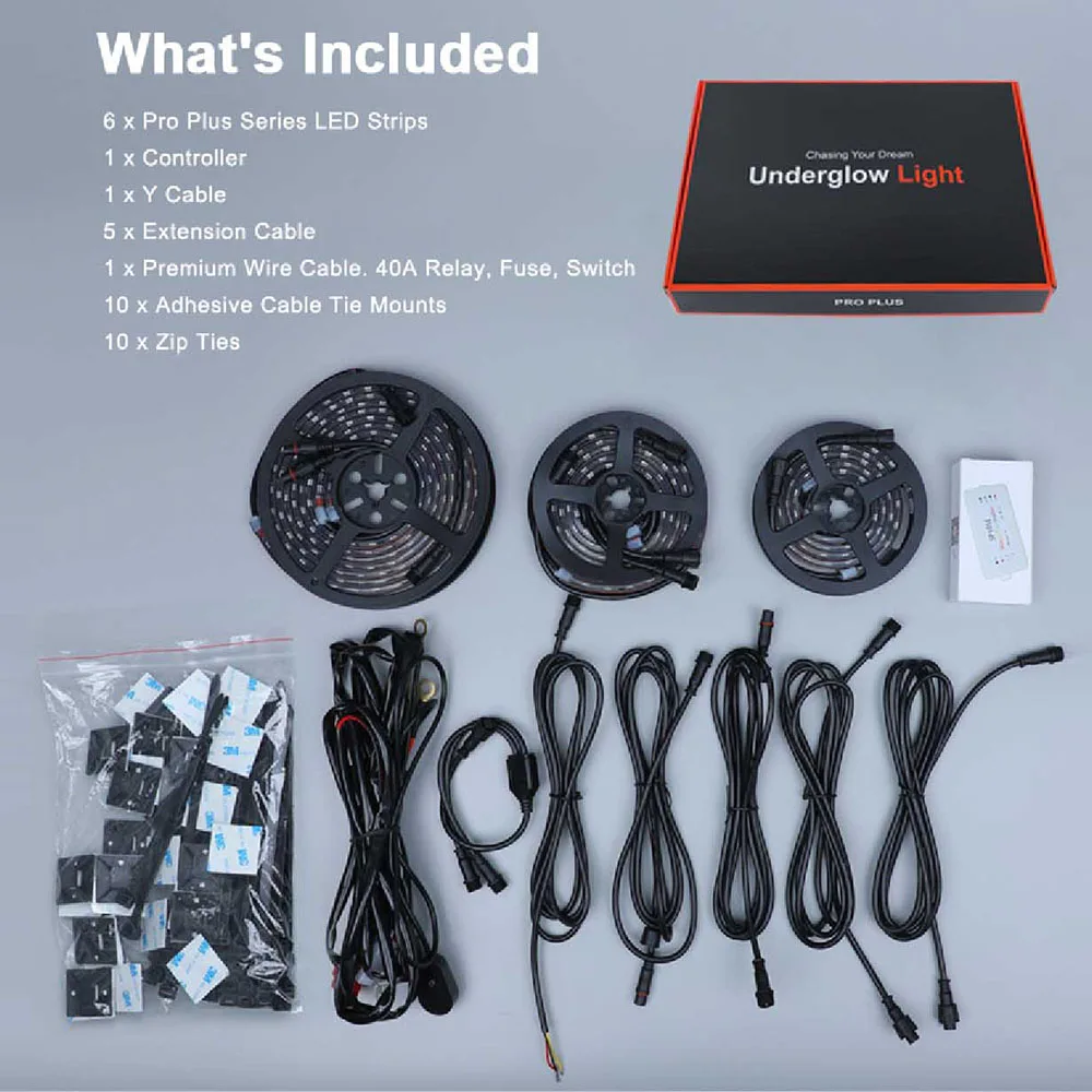 Супер яркий цвет мечты низкое свечение автомобиля подсветка IP68 RGBIC светодиодный