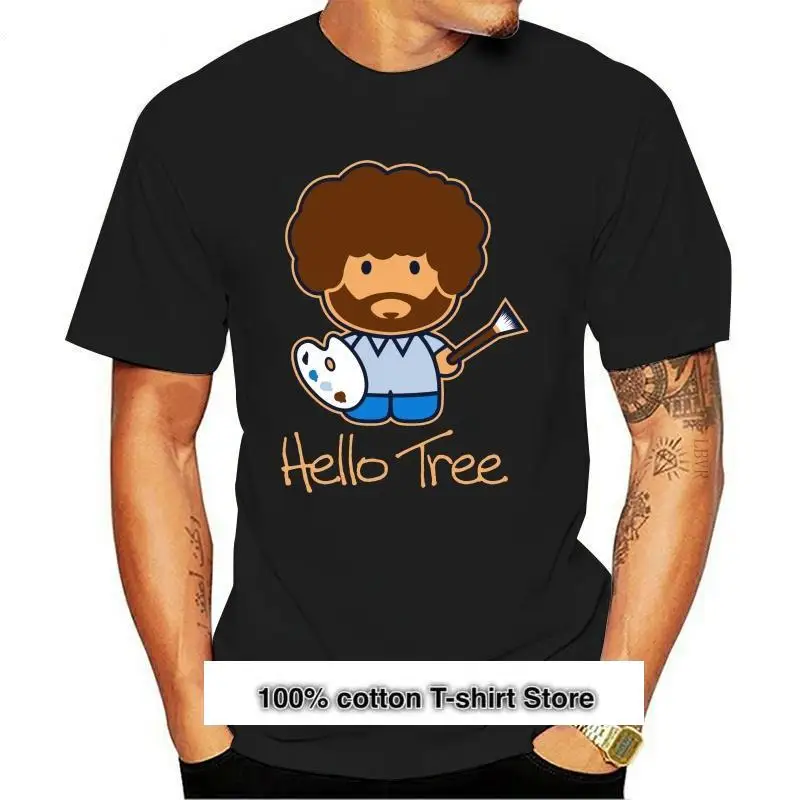 

New Hello Painter T-Shirt White bob ross painter art kunst maler treeCool Brand shirts jeans Print Classic Quality t-shirt