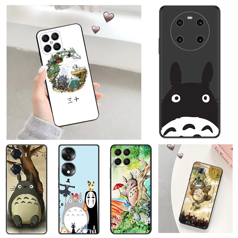 

My Neighbor Totoro Soft Phone Case for Honor X9 X8 5G X7 X6 70 60 SE 50 30i X40 Play 6T 9A 6C Magic4 Pro 8X 20 Lite Matte Cover