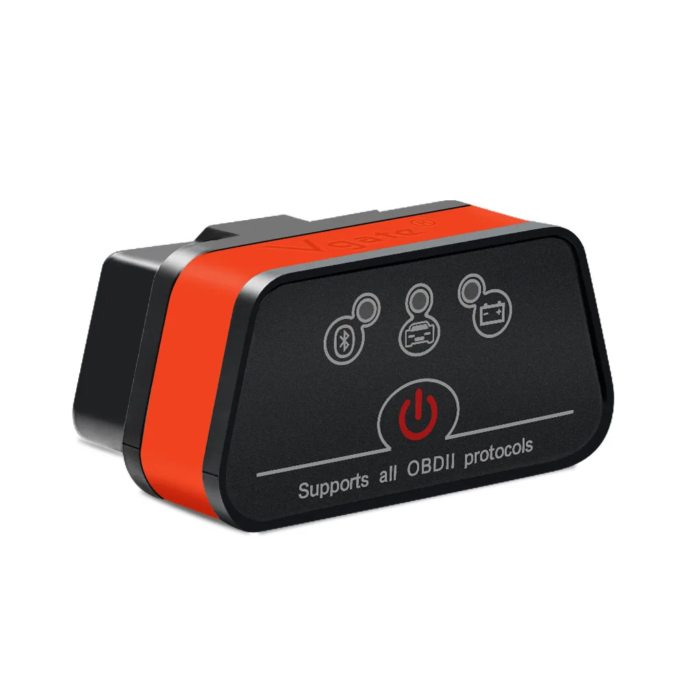 

Vgate iCar2 V2.2 OBD Bluetooth 3,0 автомобильный детектор неисправностей черный и оранжевый поддержка обновления