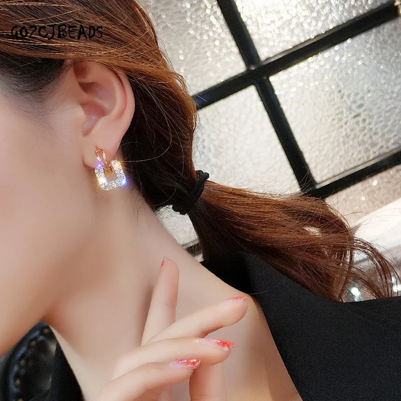 

New Zircon Heart Earrings 2022 for Women Trend Piercing Earrings Jewelry Earing Fashion Women Delicate Woman Stud Earrings