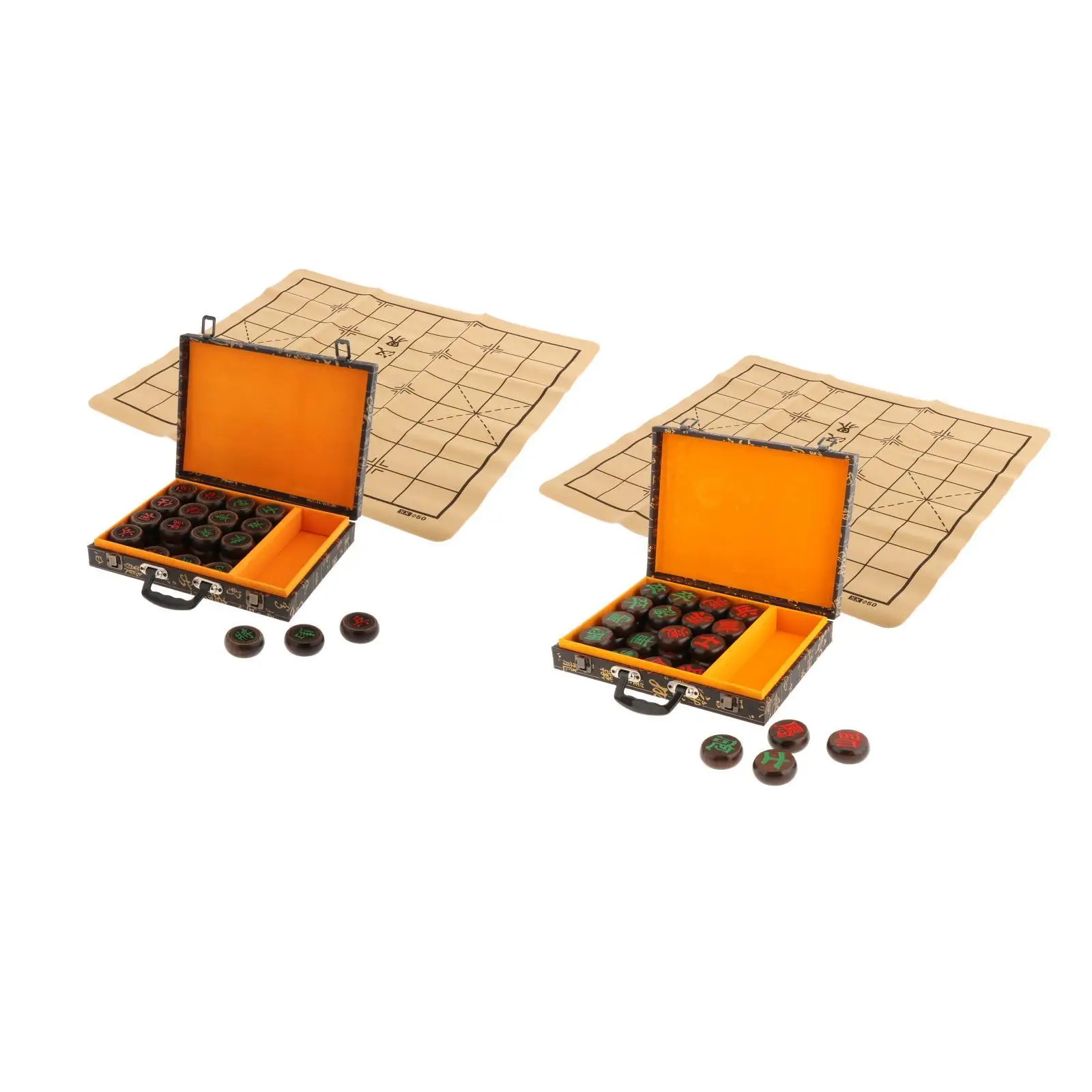 Китайские шахматы из черного дерева семейная настольная игра Xiangqi