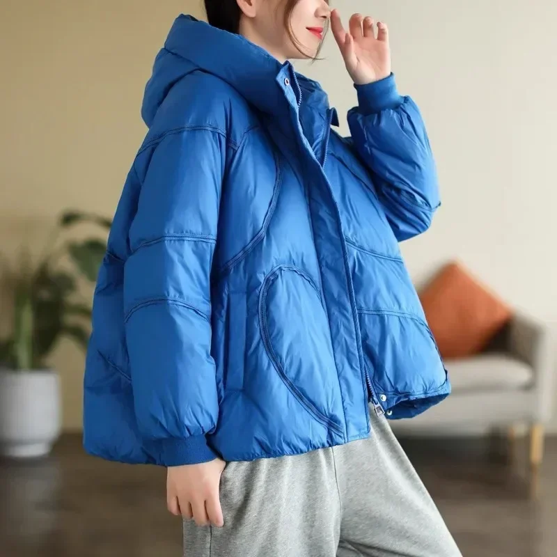 Женский пуховик с капюшоном