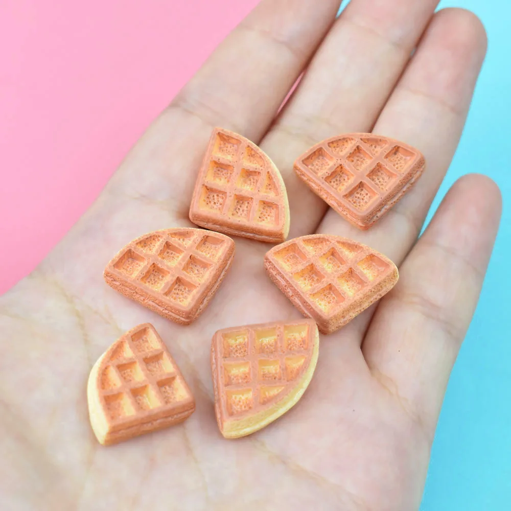 

100/200 шт. кавайная имитация плоской обратной стороны из смолы, простой бисквит, кабошон, искусственная еда, Рождественское украшение